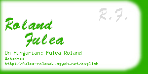 roland fulea business card